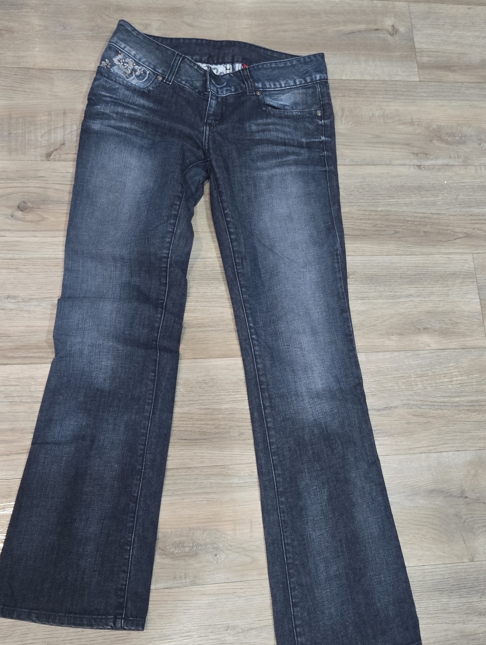 Guess Women’s Wide Leg Jeans - Dark Blue Wash
